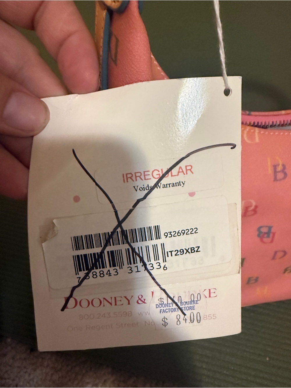 Dooney & Bourke Vintage Y2K It Collection Pink Monogram Bucket Bag Shoulder NWT - Picture 5 of 10